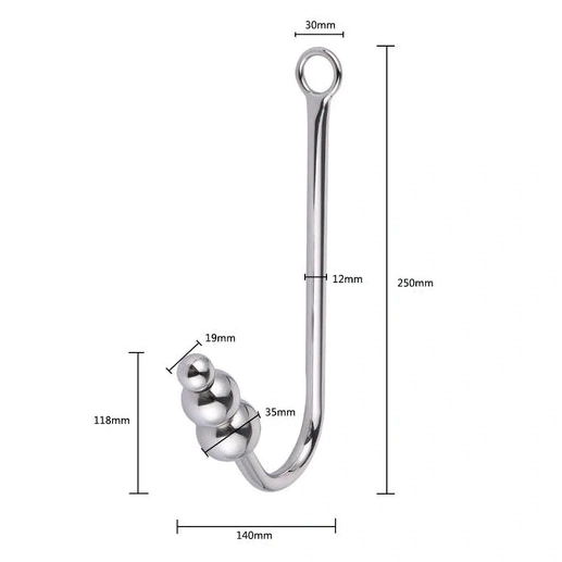Anal Hooks Hook Elegant with Collar and Anal 5334 Cuffs Beaded 1015